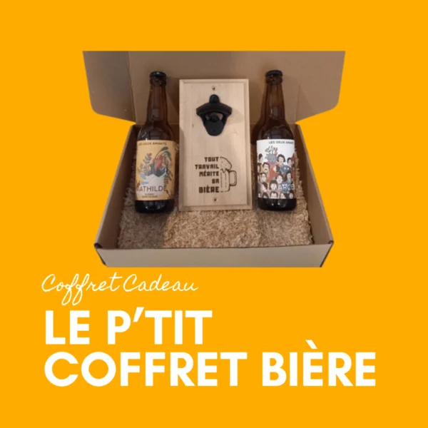 coffret cadeau biere les 2 amants decapsuleur mural mag palette