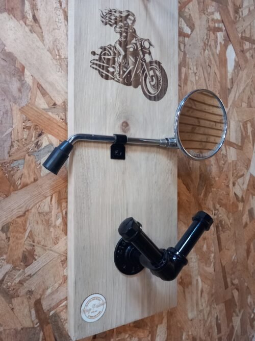 Porte casque moto girl