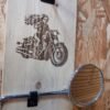 Porte casque moto girl